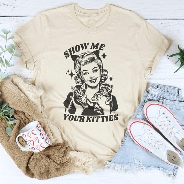 Show Me Your Kitties Tee Soft Cream / S Peachy Sunday T-Shirt