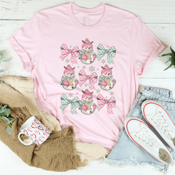 Snowman Coquette Tee Pink / S Peachy Sunday T-Shirt