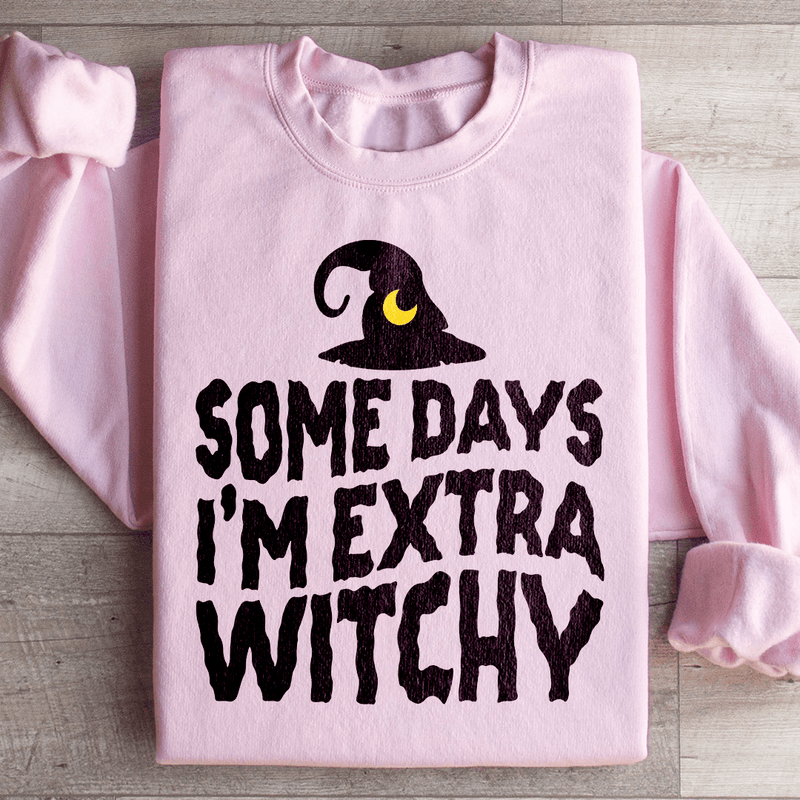 Some Days I'm Extra Witchy Sweatshirt Light Pink / S Peachy Sunday T-Shirt