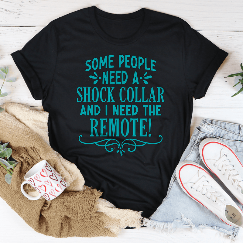 Some People Need A Shock Collar Tee Black Heather / S Peachy Sunday T-Shirt