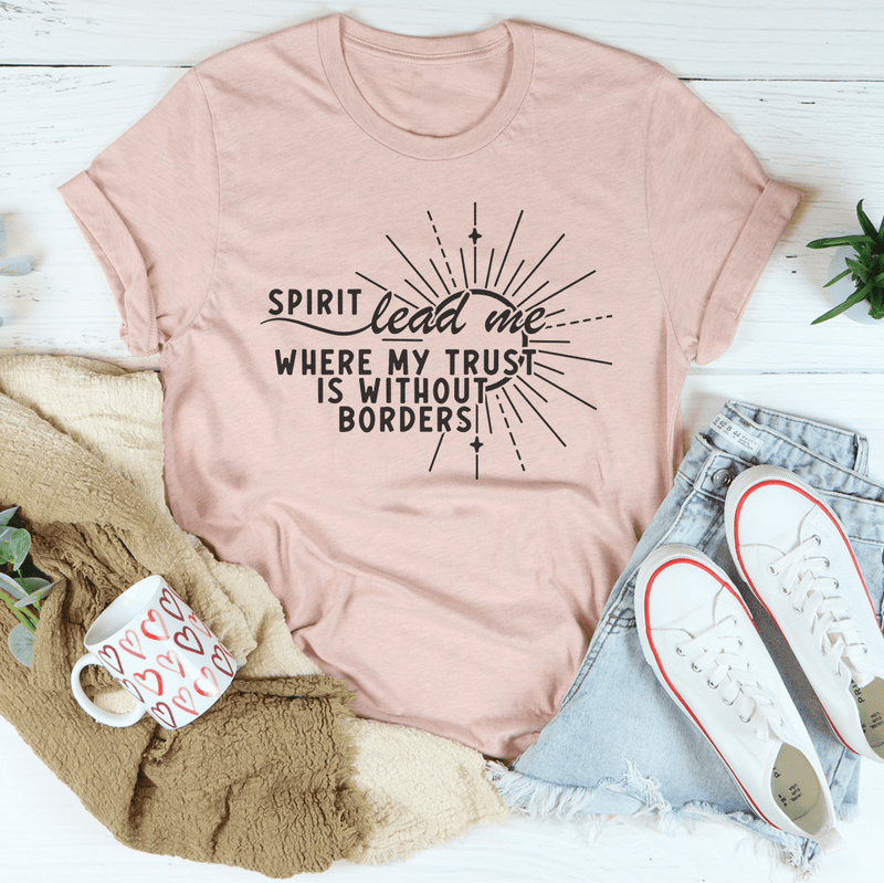 Spirit Lead Me Where My Trust Tee Heather Prism Peach / S Peachy Sunday T-Shirt