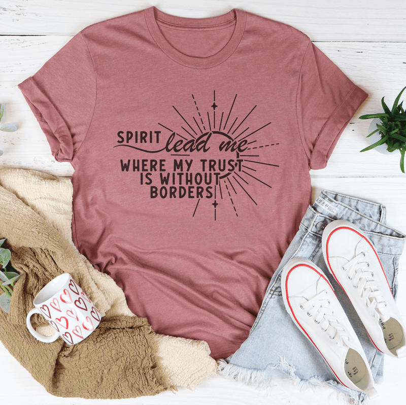 Spirit Lead Me Where My Trust Tee Mauve / S Peachy Sunday T-Shirt