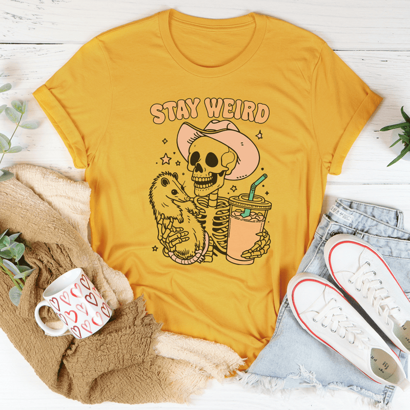 Stay Weird Tee Mustard / S Peachy Sunday T-Shirt