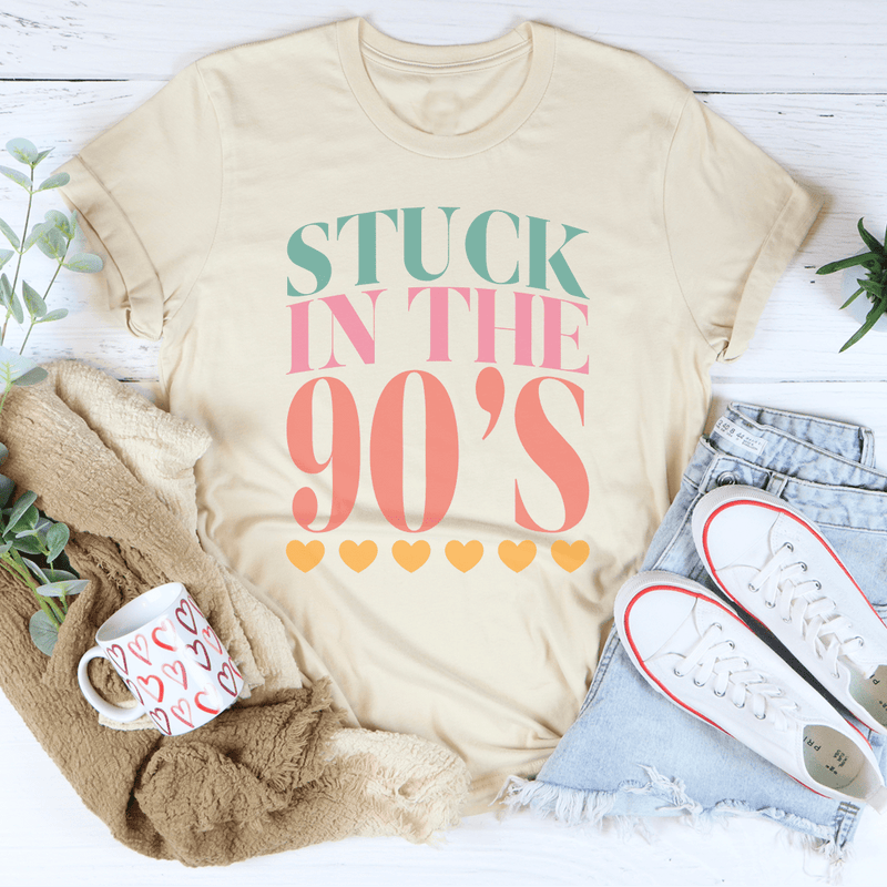 Stuck In The 90's Tee Soft Cream / S Peachy Sunday T-Shirt