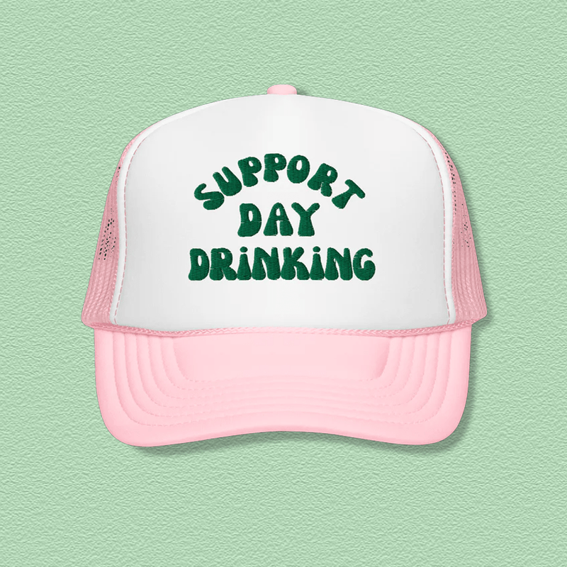 Support Day Drinking Trucker Hat Peachy Sunday T-Shirt