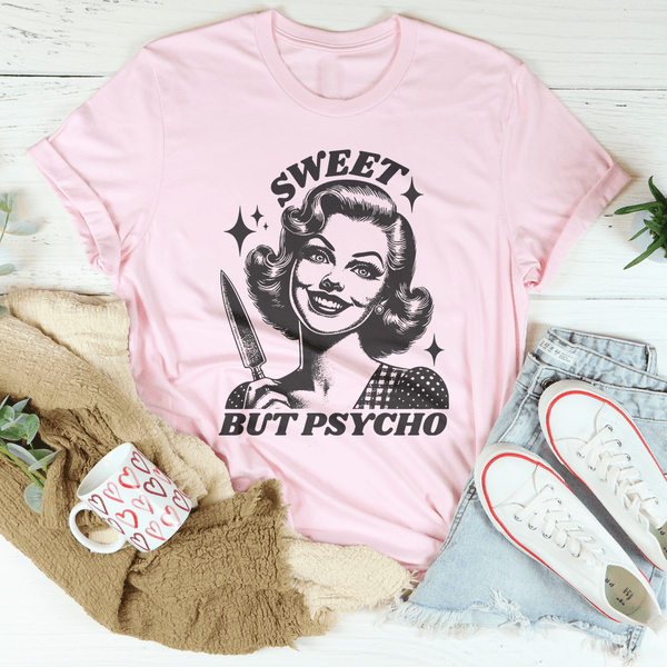 Sweet But Psycho Tee Pink / S Peachy Sunday T-Shirt