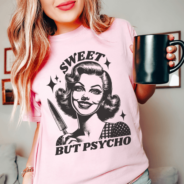 Sweet But Psycho Tee Pink / S Peachy Sunday T-Shirt