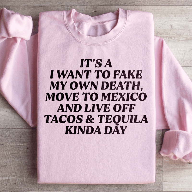 Tacos & Tequila Kinda Day Sweatshirt Light Pink / S Peachy Sunday T-Shirt