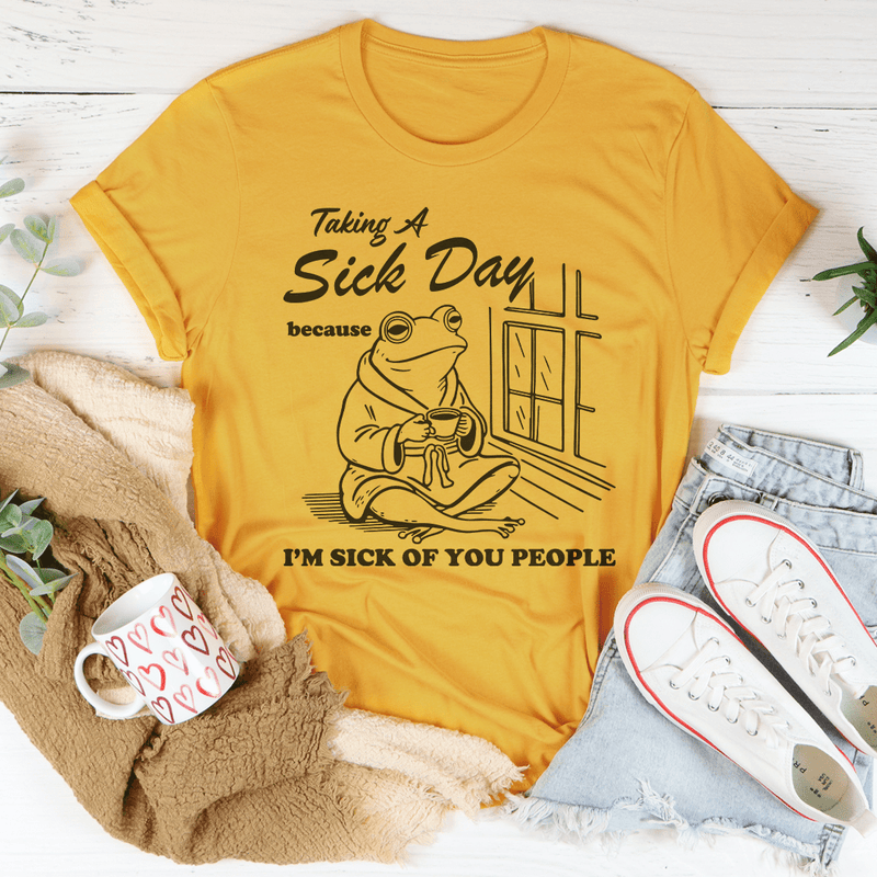 Taking A S-ck Day Tee Mustard / S Peachy Sunday T-Shirt