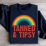 Tanned & Tipsy Sweatshirt Black / S Peachy Sunday T-Shirt