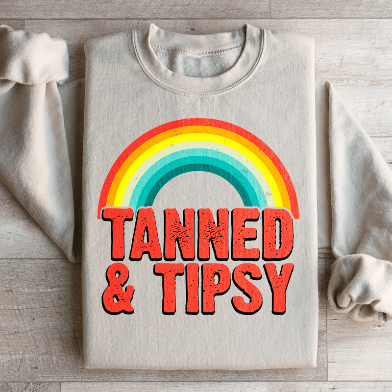 Tanned & Tipsy Sweatshirt Sand / S Peachy Sunday T-Shirt