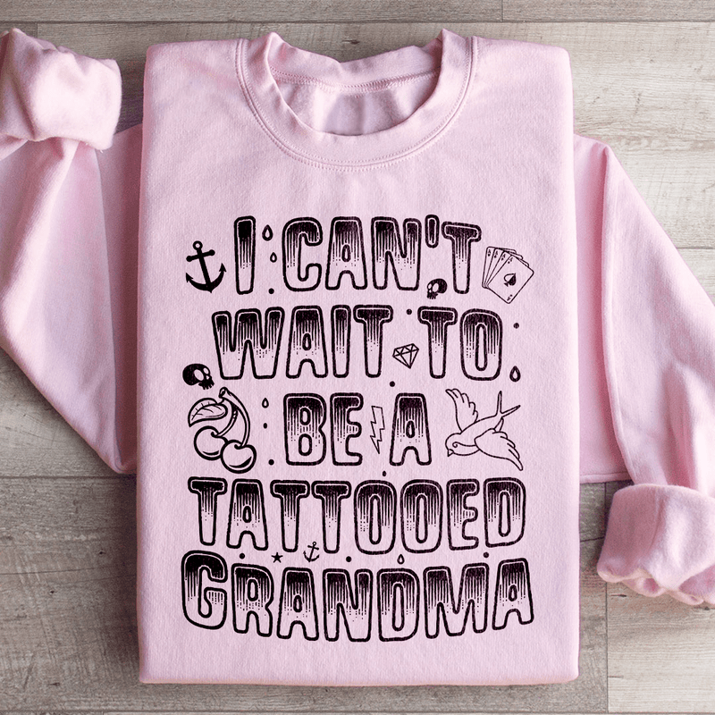 Tattooed Grandma Sweatshirt Light Pink / S Peachy Sunday T-Shirt