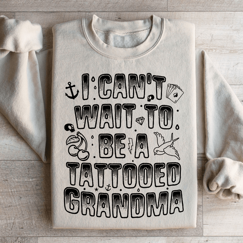 Tattooed Grandma Sweatshirt Sand / S Peachy Sunday T-Shirt