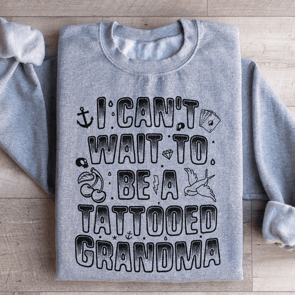 Tattooed Grandma Sweatshirt Sport Grey / S Peachy Sunday T-Shirt