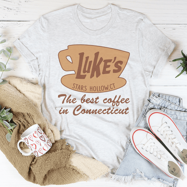 The best coffee in Connecticut Tee Ash / S Peachy Sunday T-Shirt