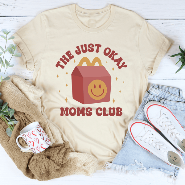 The Just Okay Moms Club Tee Soft Cream / S Peachy Sunday T-Shirt