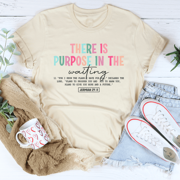 There Is A Purpose In The Waiting Tee Soft Cream / S Peachy Sunday T-Shirt