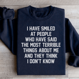 They Think I Don't Know Sweatshirt Black / S Peachy Sunday T-Shirt