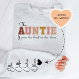 This Aunt Wears Her Heart On Her Sleeve Custom Sweatshirt Sport Grey / 2XL printful T-Shirt