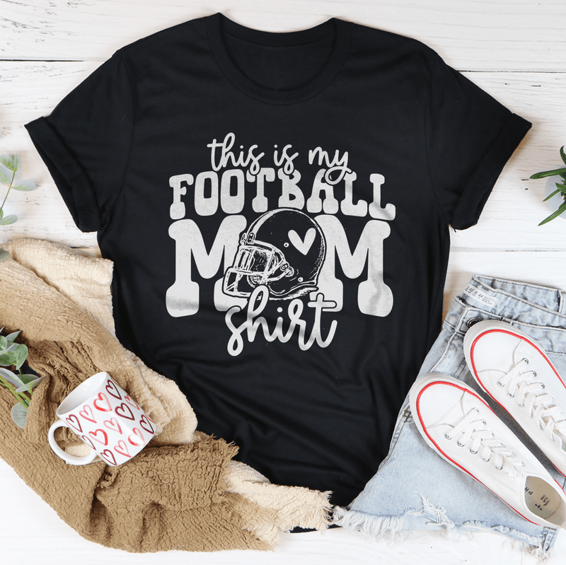 This Is My Football Mom Shirt Tee Black Heather / S Peachy Sunday T-Shirt