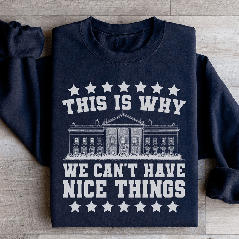 This Is Why We Can't Have Nice Things Sweatshirt Black / S Peachy Sunday T-Shirt