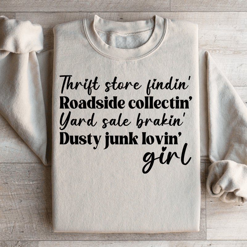 Thrift Store Girl Sweatshirt Sand / S Peachy Sunday T-Shirt