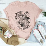 Tis The Season To Be Spooky Capybara Tee Heather Prism Peach / S Peachy Sunday T-Shirt