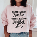 Today's Mood Bithy With A Strong Chance Sweatshirt Light Pink / S Peachy Sunday T-Shirt