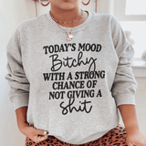 Today's Mood Bithy With A Strong Chance Sweatshirt Sport Grey / S Peachy Sunday T-Shirt