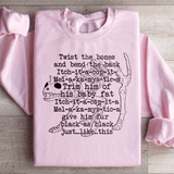 Twist The Bones And Bend The Back Sweatshirt Light Pink / S Peachy Sunday T-Shirt