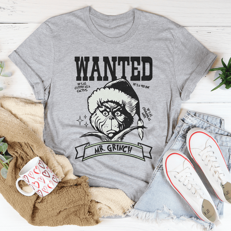 Wanted Grinch Tee Athletic Heather / S Peachy Sunday T-Shirt