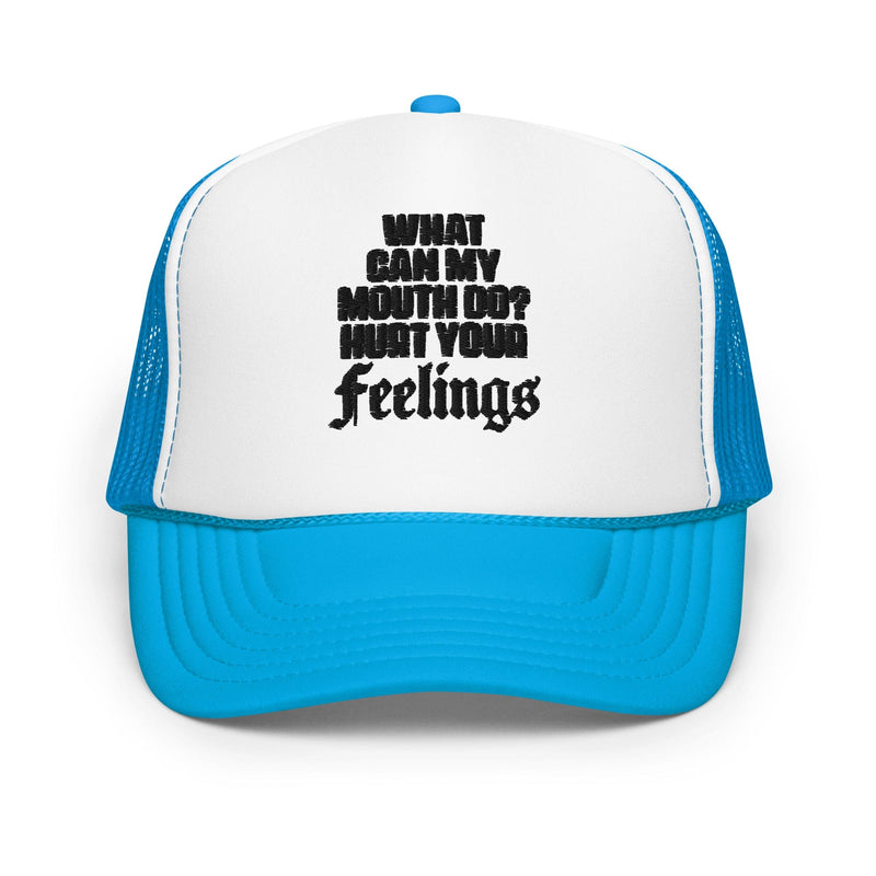 What Can My Mouth Do Trucker Hat Blue / White / Blue Peachy Sunday T-Shirt