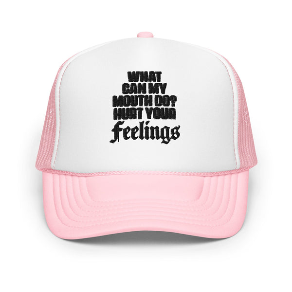 What Can My Mouth Do Trucker Hat Light Pink / White / Light Pink Peachy Sunday T-Shirt