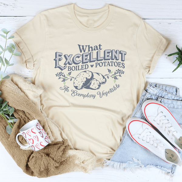 What Excellent Boiled Potatoes An Exemplary Vegetable Tee Soft Cream / S Peachy Sunday T-Shirt