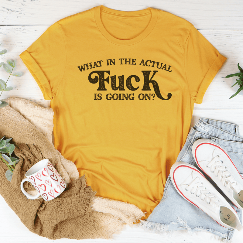 What Is Going On Tee Mustard / S Peachy Sunday T-Shirt