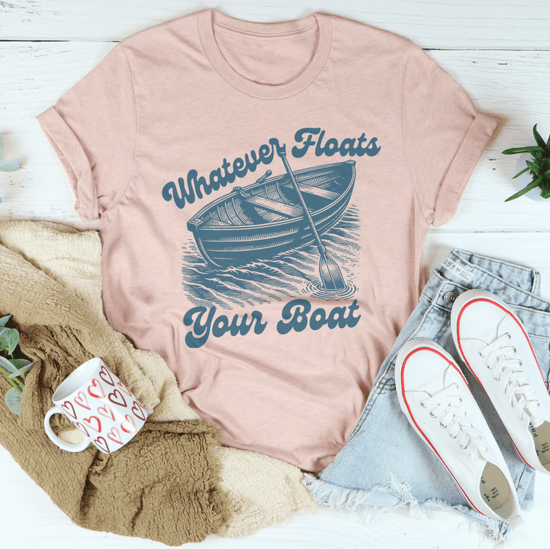 Whatever Floats Your Boat Tee Heather Prism Peach / S Peachy Sunday T-Shirt