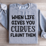 When Life Gives You Curves Sweatshirt Sport Grey / S Peachy Sunday T-Shirt