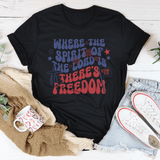 Where The Spirit Of The Lord Is There's Freedom Tee Black Heather / S Peachy Sunday T-Shirt