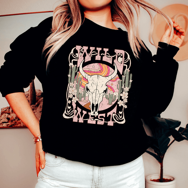 Wild West Sweatshirt Black / S Peachy Sunday T-Shirt