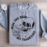 Will You Beer My Valentine Sweatshirt Sport Grey / S Peachy Sunday T-Shirt