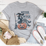 Witch By Nature B-tch By Choice Tee Athletic Heather / S Peachy Sunday T-Shirt