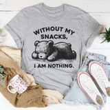 Without My Snacks I Am Nothing Tee Athletic Heather / S Peachy Sunday T-Shirt