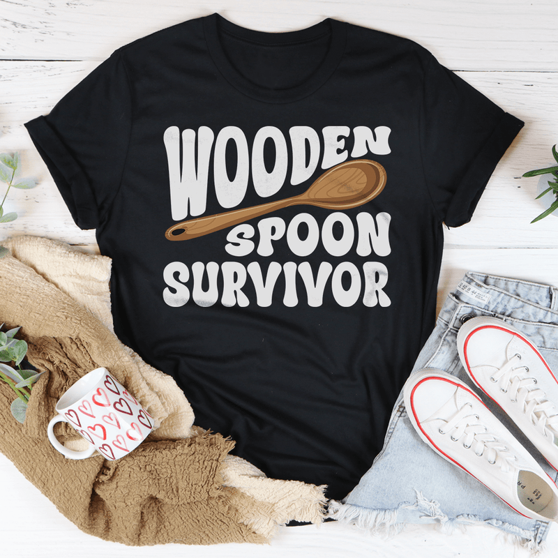 Wooden Spoon Survivor Tee Black Heather / S Peachy Sunday T-Shirt