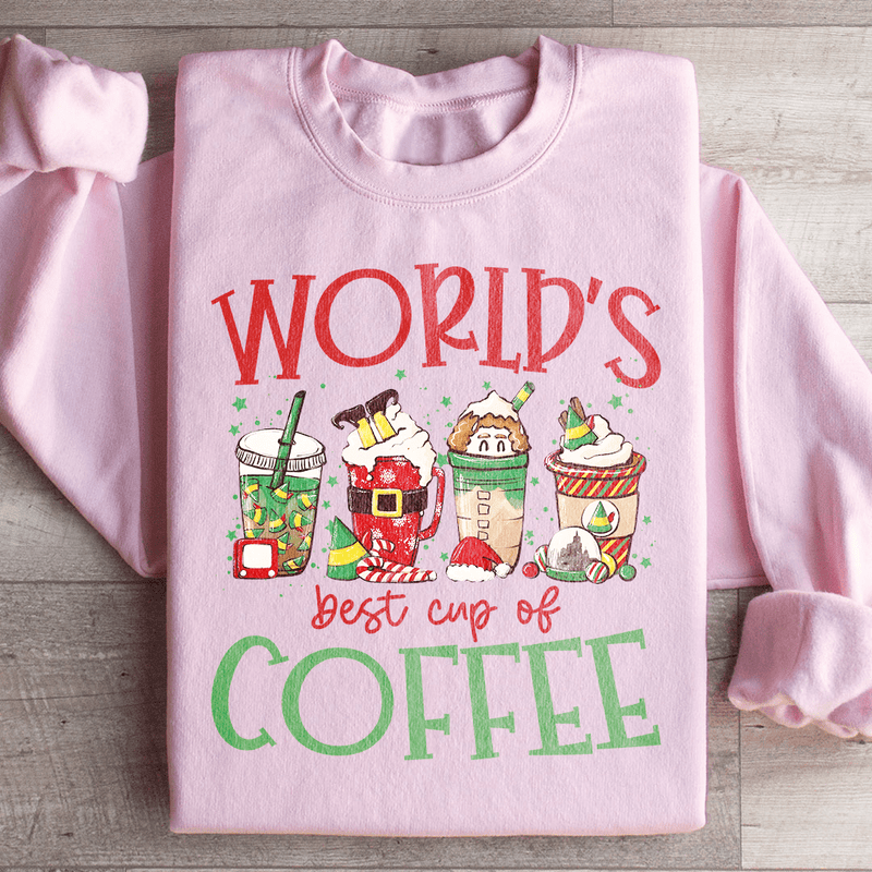 World's Best Cup Of Coffee Sweatshirt Light Pink / S Peachy Sunday T-Shirt