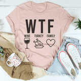 WTF Wine Turkey Family Tee Heather Prism Peach / S Peachy Sunday T-Shirt