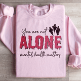 You Are Not Alone Mental Health Awareness Halloween Sweatshirt Light Pink / S Peachy Sunday T-Shirt