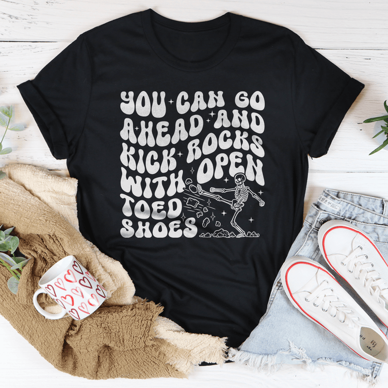 You Can Go Ahead And Kick Rocks With Open Toed Shoes Tee Black Heather / S Peachy Sunday T-Shirt