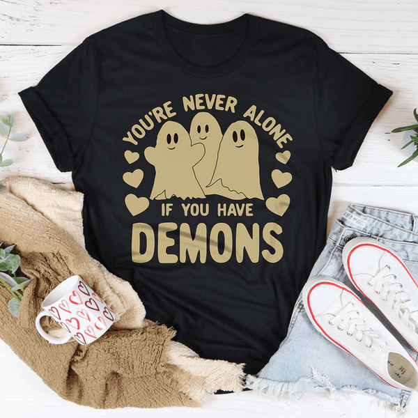 You're Never Alone If You Have Demons Tee Black Heather / S Peachy Sunday T-Shirt