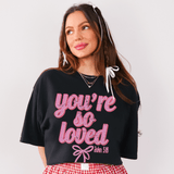 You're So Loved John 3:16 Tee Black Heather / S Peachy Sunday T-Shirt