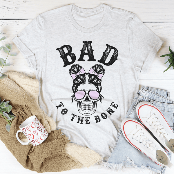 Bad To The Bone Cute Skull Tee White / S Peachy Sunday T-Shirt